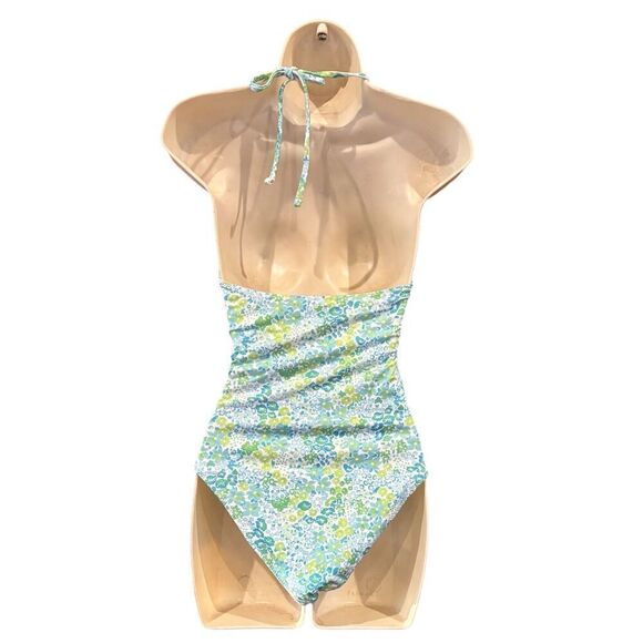 RAMY BROOK Floral Halter One Piece Swimsuit in White Multi NWT Size Small - Picture 4 of 7